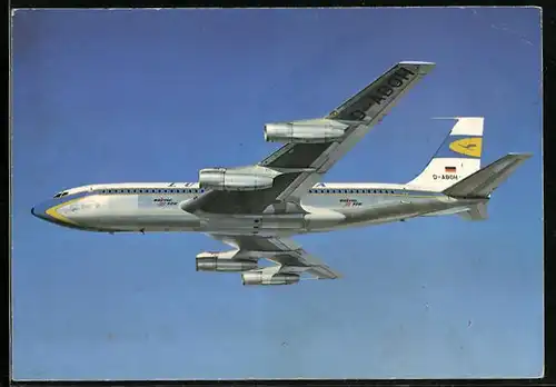 AK Flugzeug Boeing Jet 720B von Lufthansa im Flug