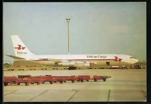 AK Flugzeug Boeing 707 Pelican Cargo G-BPAT am Boden
