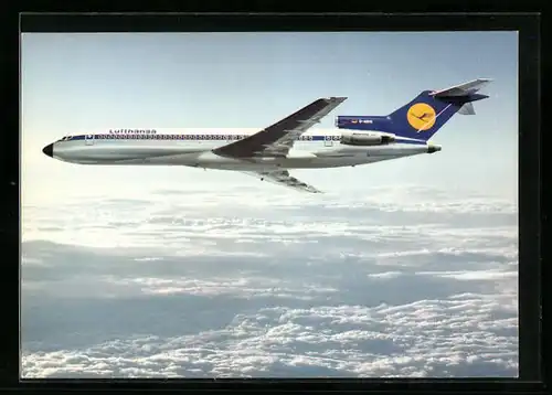 AK Flugzeug Boeing 727 Europa-Jet über den Wolken