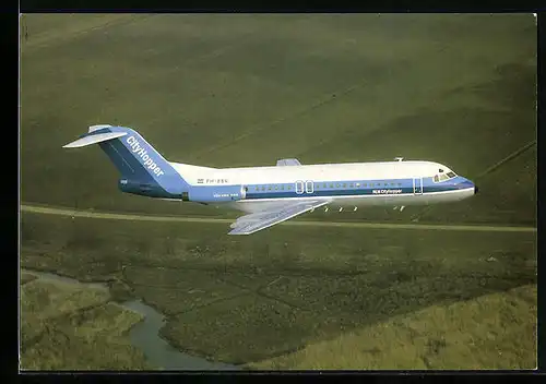 AK Flugzeug Fokker F-28-4000 Fellowship von NLM CityHopper im Flug