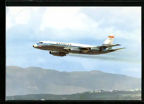 AK Flugzeug Convair CV 990 A Coronado von Spantax im Flug