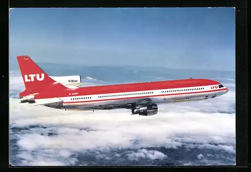 AK Flugzeug TriStar L-1011-1 von LTU über den Wolken