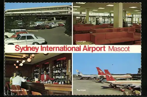 AK Sydney, International Airport Mascot, Flughafen, Lounge, Macquarie Bar, Tarmac