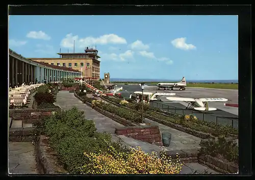 AK Stuttgart-Echterdingen, Flughafen aus der Vogelschau