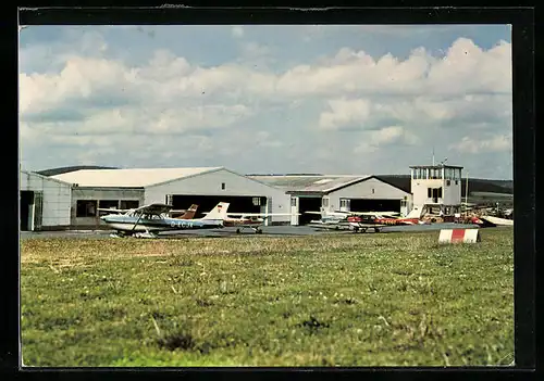 AK Marburg-Schönstadt, Flugzeuge auf dem Flugplatz