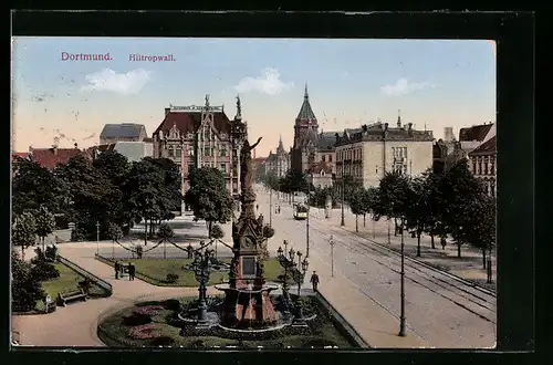 AK Dortmund, Strassenbahn am Hiltropwall