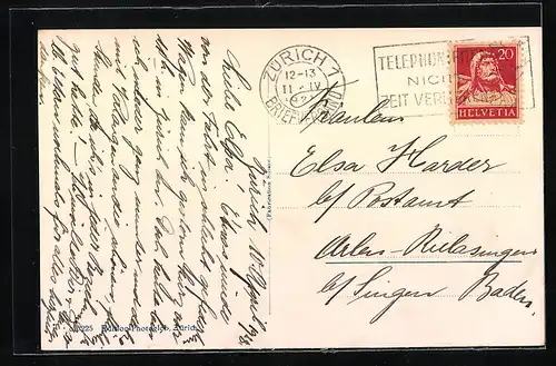 AK Zürich, Strassenbahn in der Bahnhofstrasse