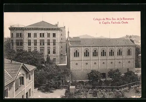 AK Barcelona, Colegio de Ntra. Sra. de la Bonanova, Capilla, Fachada Oeste