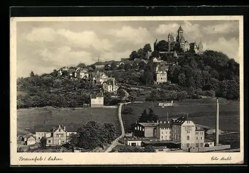 AK Braunfels / Lahn, Ortsansicht mit Schloss