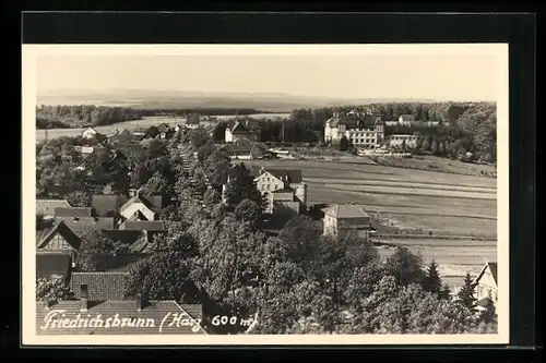AK Friedrichsbrunn / Harz, Ortsansicht aus der Vogelschau