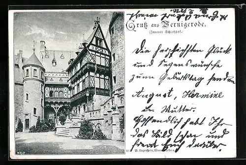 AK Wernigerode / Harz, Innerer Schlosshof