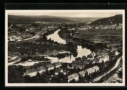 AK Brühl-Esslingen, Blick ins Neckartal von der Königseiche aus gesehen