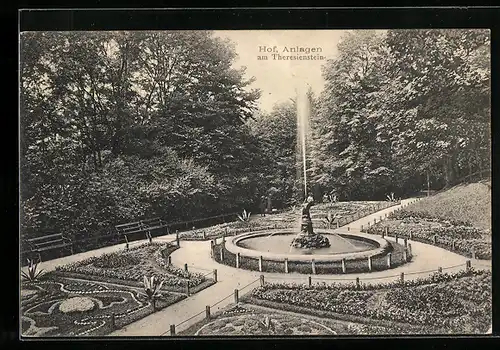 AK Hof i. B., Anlagen am Theresienstein