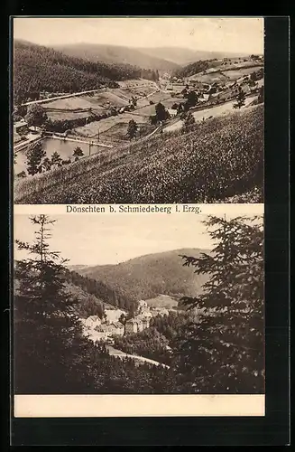 AK Dönschten b. Schmiedeberg / Erzgeb., Gesamtansicht