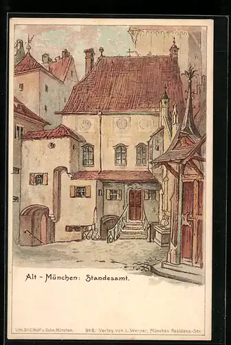 Lithographie Alt-München, Standesamt