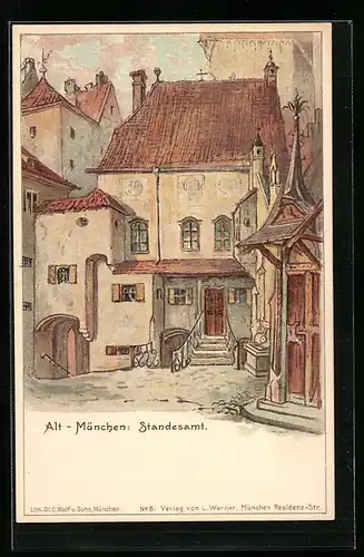 Lithographie Alt-München, Standesamt