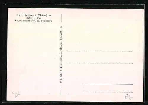 AK München, Künstlerhaus, Kaffee-Bar
