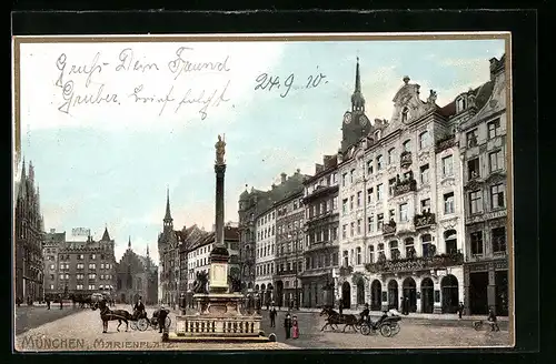 AK München, Marienplatz