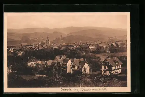 AK Osterode /Harz, Ortsansicht mit Kirchturm