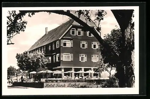AK Dobel /Schwarzwald, Hotel Funk mit Café
