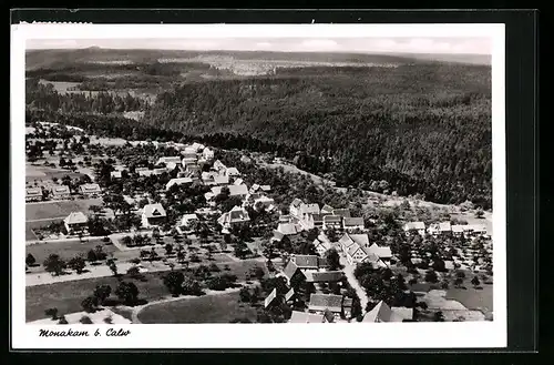 AK Monakam b. Calw, Ortsansicht vom Flugzeug aus