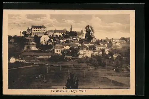 AK Fürstenstein i. bayr. Wald, Ortsansicht am Wasser