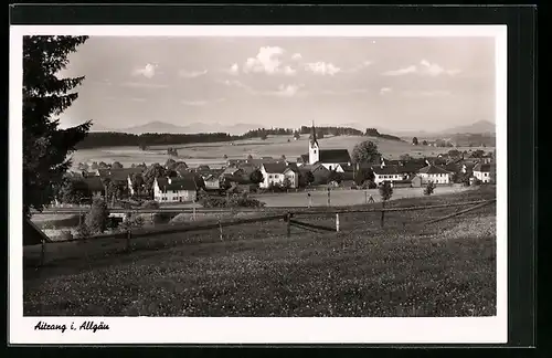 AK Aitrang i. Allgäu, Ortsansicht vom Feld aus