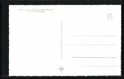 AK Rüdesheim-Eibingen a. Rh., Gesamtansicht mit Kirche