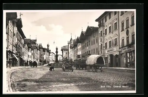 AK Bad Tölz, Konditorei und Brauerei am Oberen Markt