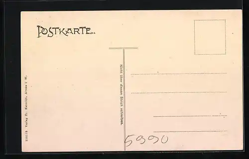 AK Altena i. W., Ortsansicht am Fluss