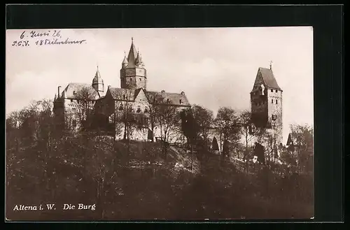 AK Altena i. W., Ansicht der Burg