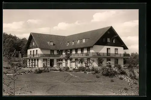 AK Augustdorf, Bergheim Hörste, Blick auf Eingang des Gasthauses