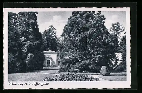 AK Oldenburg i. O., Pavillon im Schlosspark