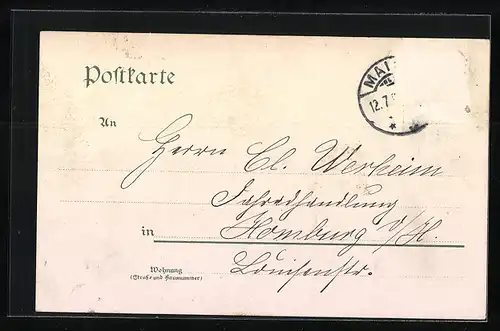 AK Mainz, Dom vom Leichhof aus