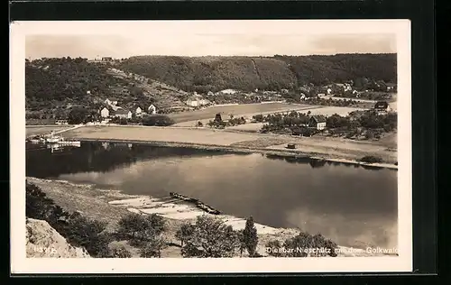 AK Diesbar-Nieschütz, Ortsansicht mit dem Golkwald