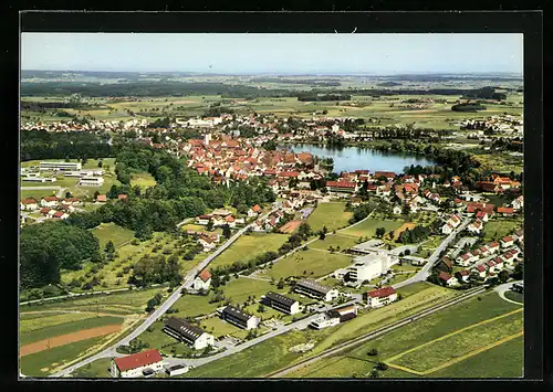 AK Bad Waldsee, Ortsansicht vom Flugzeug aus