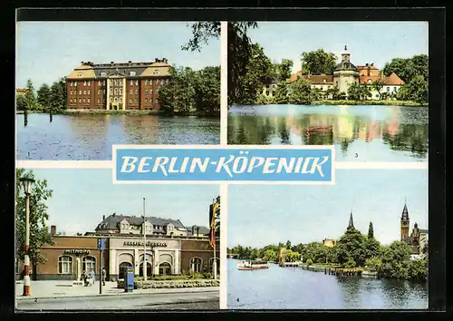 AK Berlin-Köpenick, Schloss, S-Bahnhof, Schlosskapelle, Teilansicht