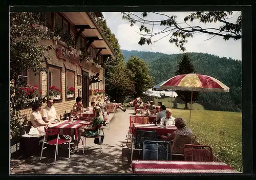 AK Todtmoos-Strick /Südl. Hochschwarzwald, Terrasse Gasthof-Pension Rössle