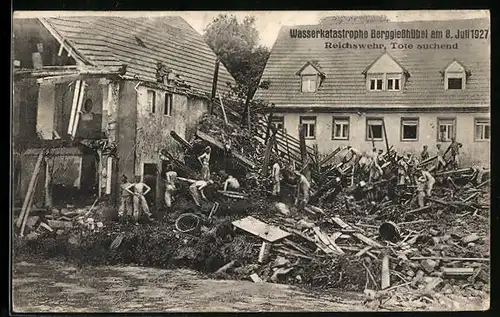 AK Berggiesshübel, Hochwasser, Reichswehr