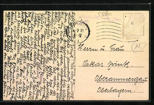 AK Iserlohn, Ortsansicht mit Blick auf Kirche