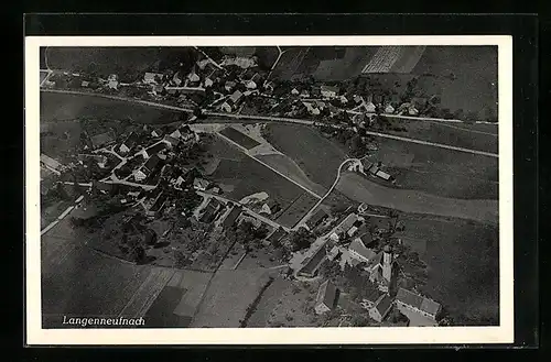 AK Langenneufnach, Ortsansicht aus der Vogelschau