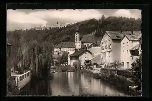 AK Eichstätt /Bayern, Blick von der Spitalbrücke auf St. Walburg