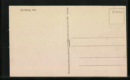 AK Freiberg i. Sa., Teilansicht mit Postplatz und Hornstrasse