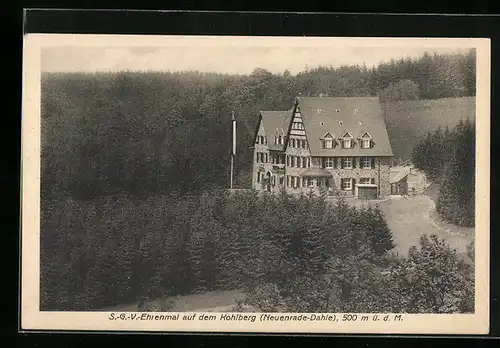 AK Neuenrade-Dahle, S.-G.-V.-Ehrenmal auf dem Kohlberg