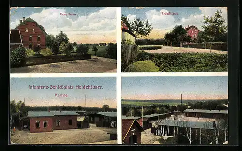 AK Haidehäuser, Infanterie-Schiessplatz mit Kantine und Forsthaus