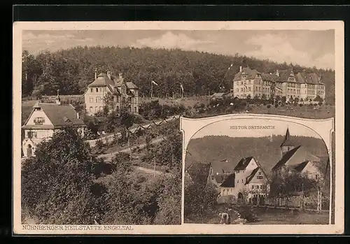 AK Nürnberg, Heilstätte Engeltal und histor. Ortspartie