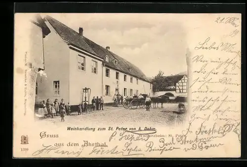 AK Walporzheim /Ahrthal, Weihnhandlung zum St. Peter von A. Dahm