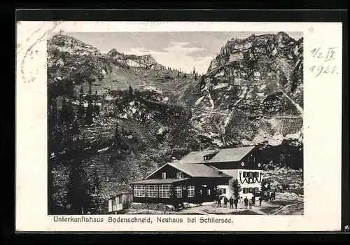 AK Neuhaus b. Schliersee, Unterkunftshaus Bodenschneid