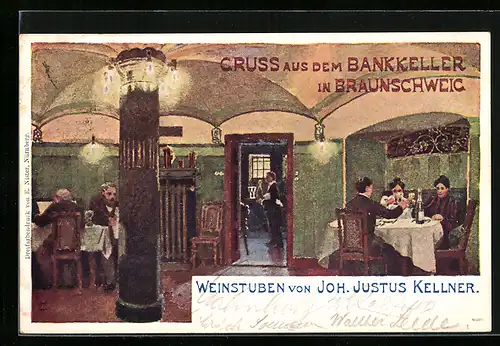 AK Braunschweig, Gasthaus Bankkeller von Joh. Justus Kellner