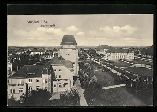 AK Arnsdorf i. Sa., Ortsansicht bei Tageslicht